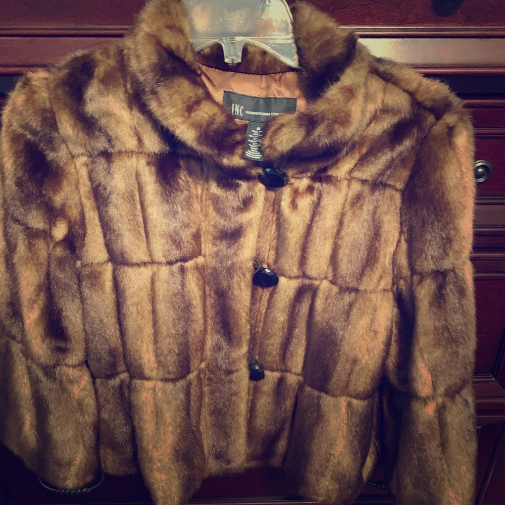 Faux fur jacket by INC